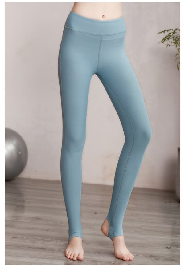 Smøragblød varm fløjlsstræk sømløs yogabukser (S)