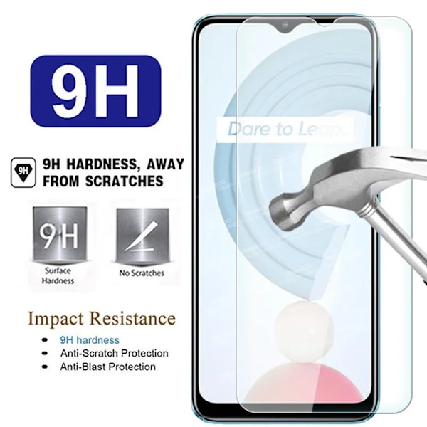 4 st härdat glas för Oppo Realme C20 skyddande film