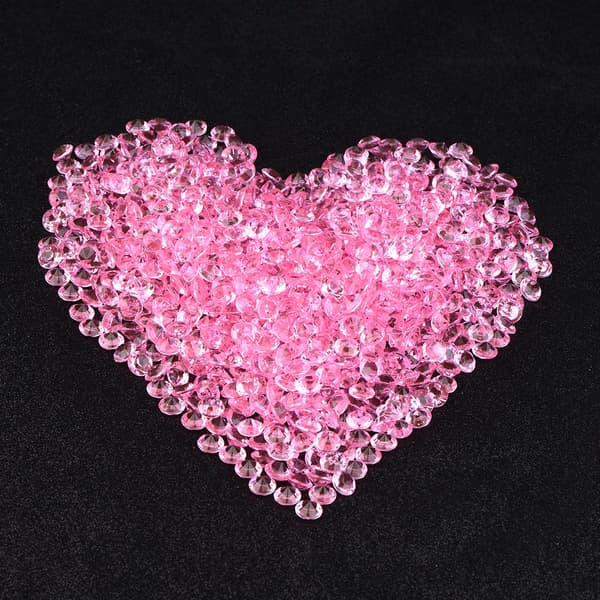 1000 stk 10 mm akrylperler til bryllupsfestdekorasjon DIY-pynttilbehør (rosa)
