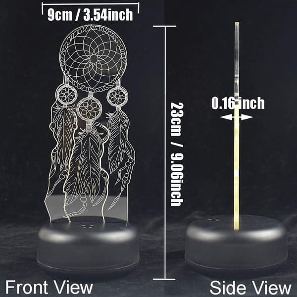 Drömfångare LED 3D Illusion USB Nattljus Dreamcatcher L