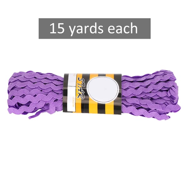 2 st Wavy Ribbon Dekoration S Kurvig Polyester Lila Presentförpackning DIY Sömnad Hantverk 8mm