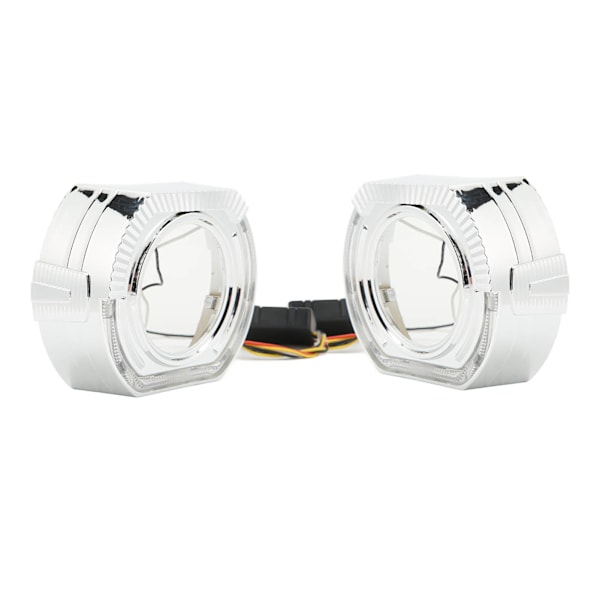 LED Angel Eyes Halo DRL Bågar 12V 5W Vänster Höger Ringöverdrag för 3 Tums Bi Xenon LED Dubbla Lins Strålkastare Vit Gul Ljus