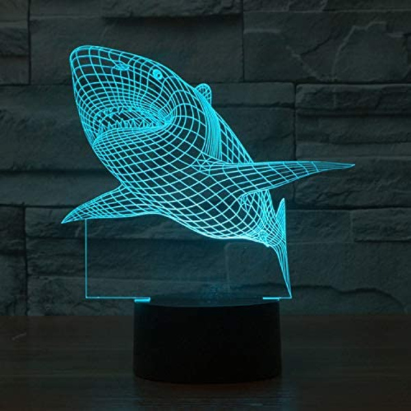 3D Natlampe 9'' Lampe Touch-Switch LED 7 Farver Dekor/Indo