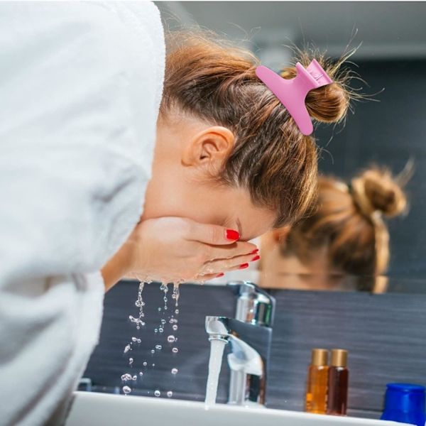 12 kappaleen perhoshiuspantapidikkeet Hiussolkipidikkeet Salon Pro -osiopidike naisille ja tytöille 6 Pink + 6 Blue