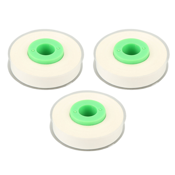 3 ruller etiketmaskintape Hver 26,2ft længde 9mm bredde Rivbestandig PET etiketmaskintape Refills til MAX LM 370 380 390 Hvid