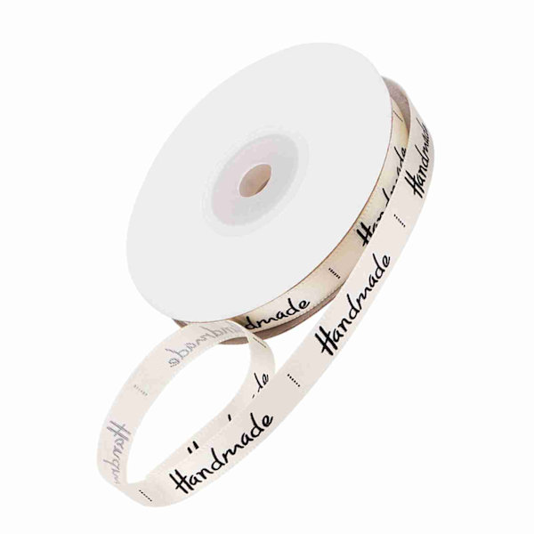 Handgjord bandinslagning satinband presentförpackning för hem/bröllopsdekoration (beige)