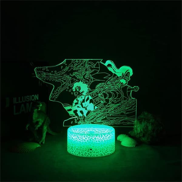 Kochou Shinobu 3D LED Lys Anime Natlampe Touch Justering