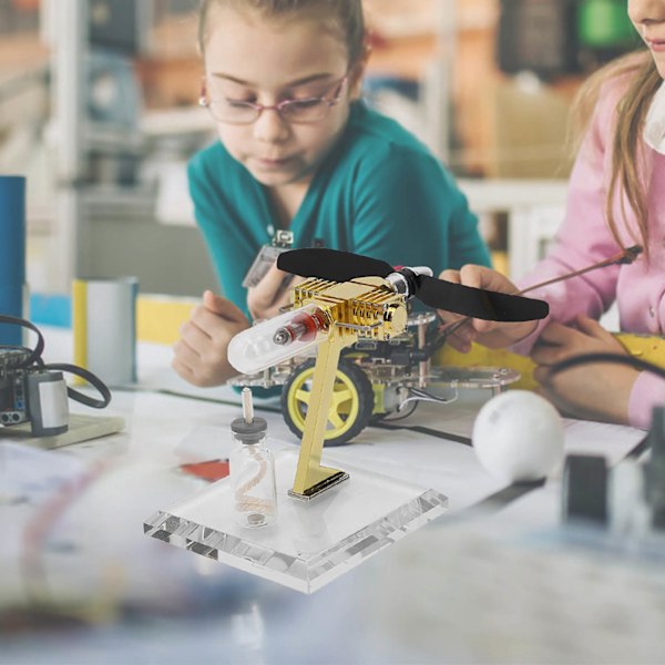 Heta luft Stirlingmotor modell flygplan propeller vetenskapsexperiment undervisning fysik leksak