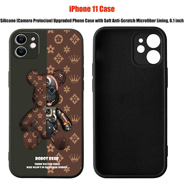 Kompatibel med iPhone 11 Skal, Silikon Stötsäker Skydd