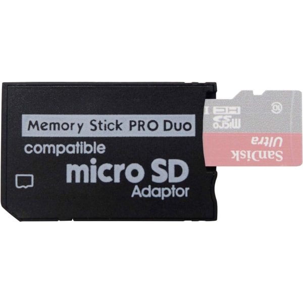 3 stk PSP Memory Stick Adapter, Funturbo Micro SD til Memory Stick PRO Duo MagicGate-kort for Sony Playstation Portable, Kamera, Handycam