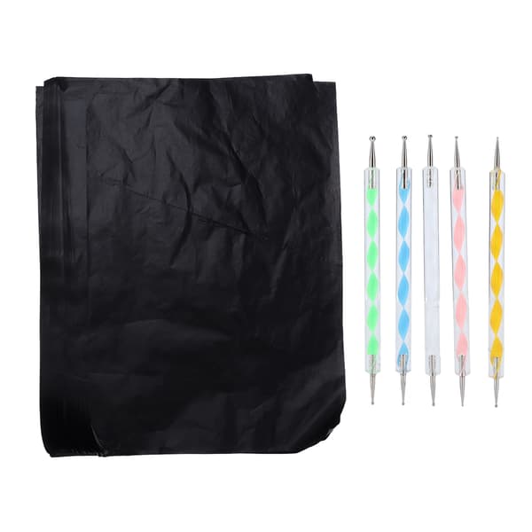 100 st spårpapper 5 präglade styluspennor A4 ritpapper för kartong trä glas