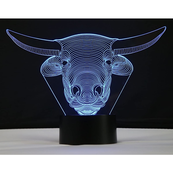 Ko 3D Nattlampa 7 Färger LED Touch Bordsslampa Energisparande Lampor Mode Kreativ Heminredning Present