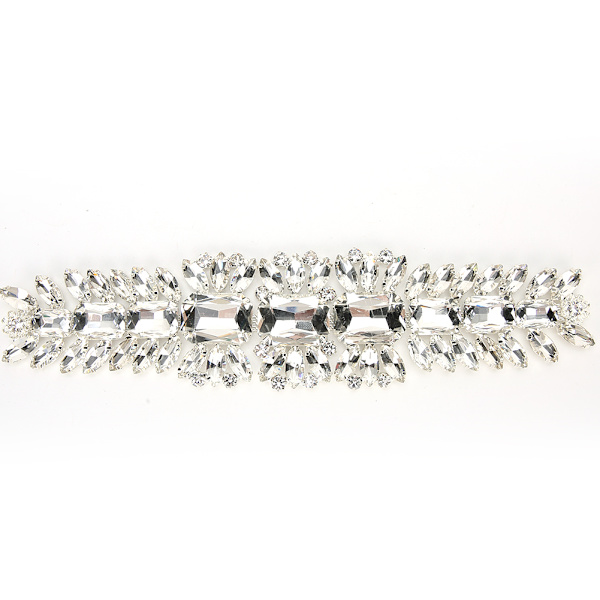 Kristalli Rhinestone Kukka DIY Ompeleva Vaatteet Kengät Koriste Tarvikkeet Valkoinen