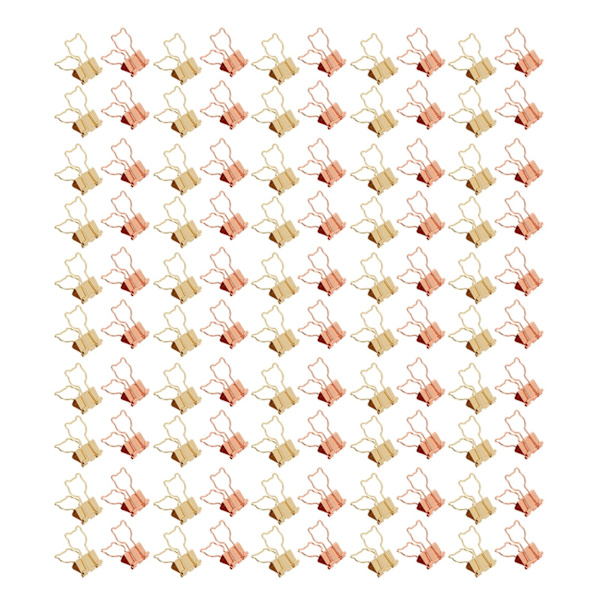 100 stk. Binder Clips Kat Form Guld Rose Guld Jern Hul Design Mini Sjov Binder Clips til Dokumenter Billetter