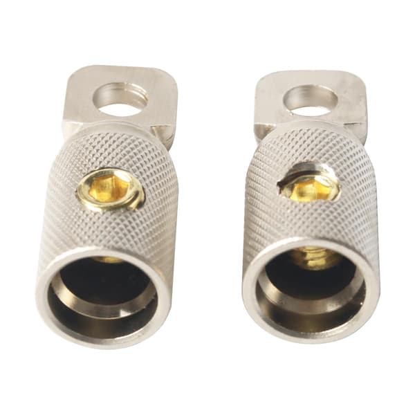Kraftige 5/16 ringterminalkoblinger for sikre strøm- og jordforbindelser, 4 stk, svart 0GA-5/16 Ring 4PCS