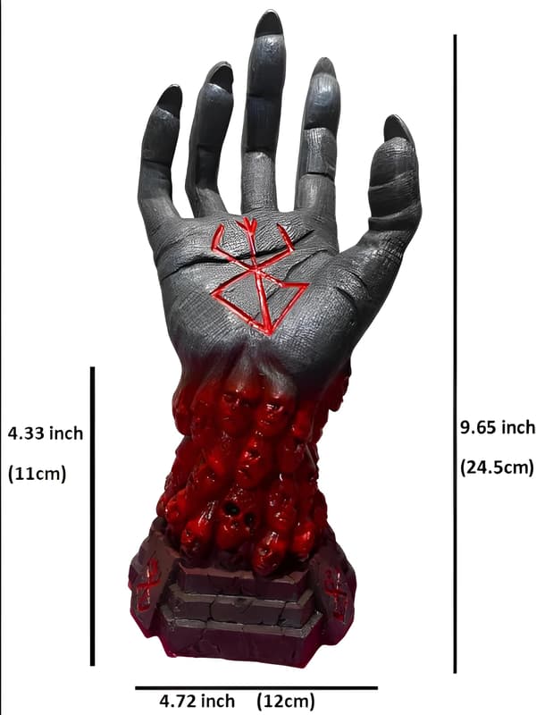 Cyberpunk Mekanisk Håndstand - Universal Gaming Headset og Controller Holder til Skrivebord - Rød Red 1 Pack