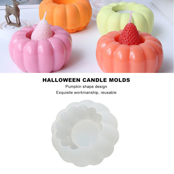 3D græskarlysforme, meget gennemsigtige, fortykkede, genanvendelige Halloween-lysforme til bakker, smykkeholdere