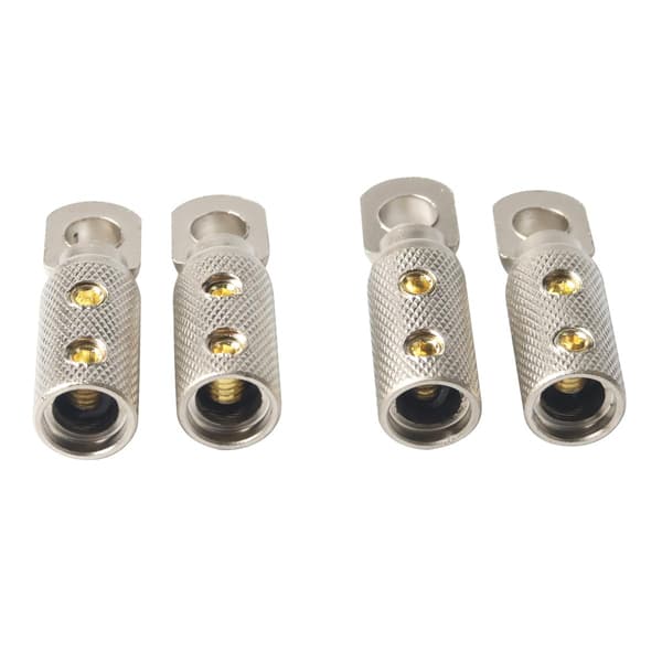 Kraftige 5/16\" ringterminalstik til sikre strøm- og jordforbindelser, 4 stk., sort 4GA-5/16 Ring 4PCS