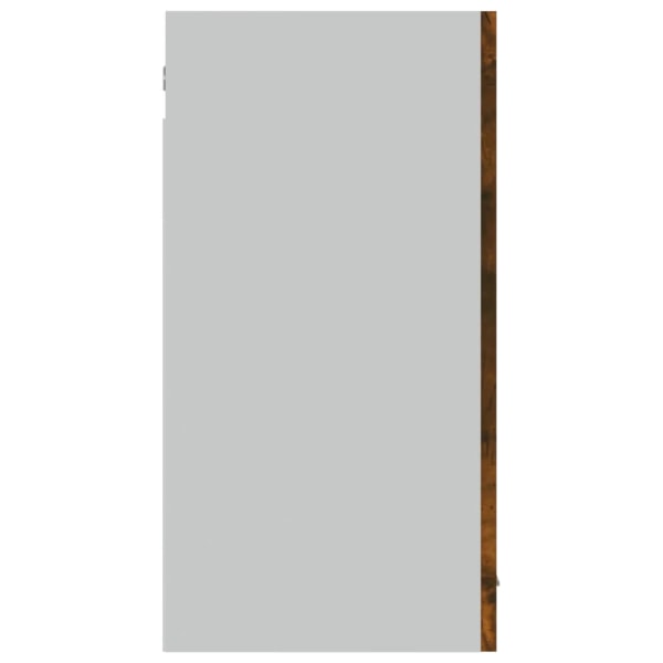 Väggskåp glas rökfärgad ek 80x31x60 cm konstruerat trä