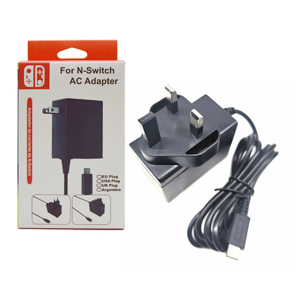 Lader for Nintendo Switch og Switch Lite og Switch OLED, Støtte Nintendo Switch TV Dock Mode AC Strømadapter, Type C Laderkabel for S
