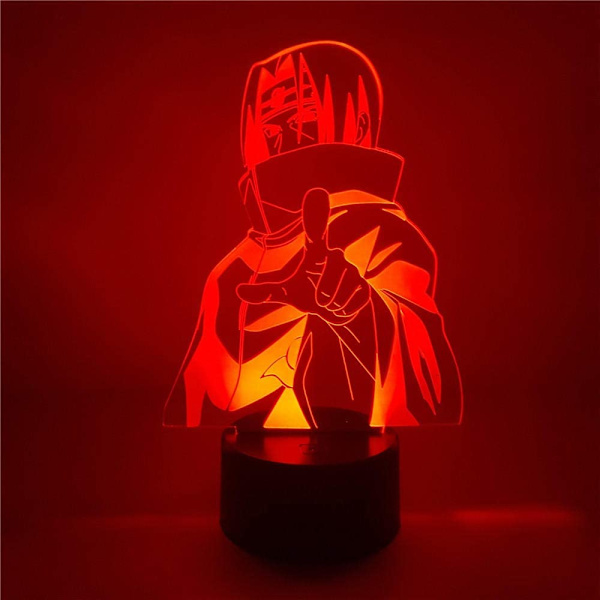 3D Illusion Lamp Anime Uchiha Itachi Anime Figurer Nattlampa