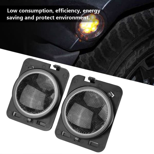 Par LED Forlygter Blinklys Sidemarkørlys Passer til Jeep Wrangler 07-17 9-32V