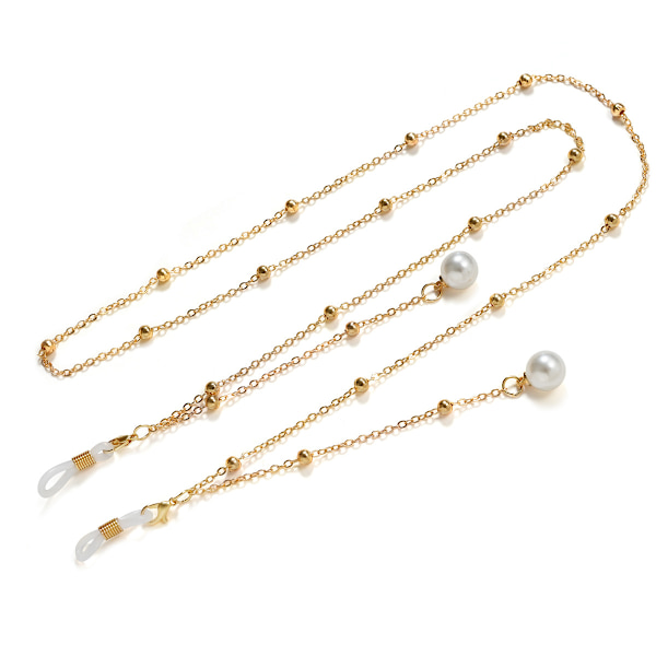 2PCS Imitation Pearl Pendant Sunglasses Chains Bead Chain W