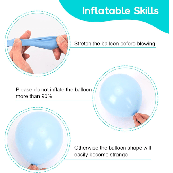 129 st blågröna ballonger i olika storlekar 18 12 10 5 tum för girlangbåge, gröna blå ballonger för födelsedagsfest babyshower könsavslöjande bröllopsfest Blue Green
