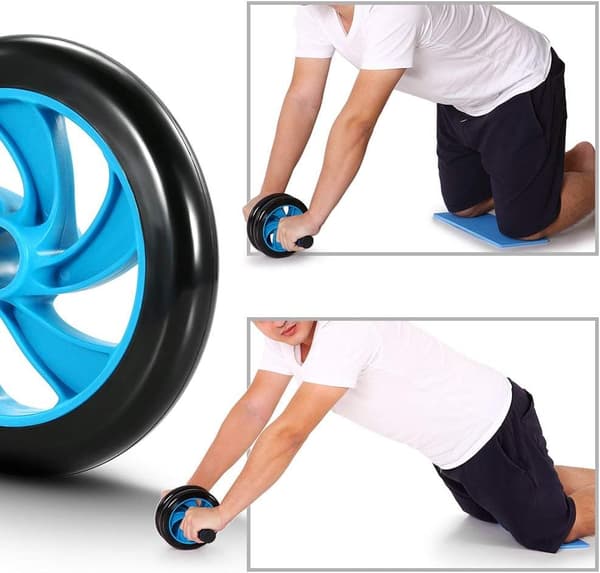 7-i-1 Push-up Ställ Kit med Ab Roller, Motståndsband, Hopprep, Handgrepp, Knäskydd – Multifunktionell Hemmagymutrustning Black
