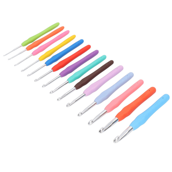 37 stücke Häkelnadeln Set Tragbare Bunte Ergonomische Weiche Griff Strick Häkelnadel Kit Anfänger Geschenk