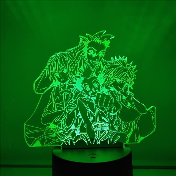 Hunter X Hunter 3D Illusions nattlyslampe med smart berøring, ideell gave til hjemmedekor og barn