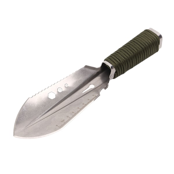 Överlevnadsspade halkfri ergonomisk stålspade överlevnadsgrävspade campingspade med nylonrep för resor vandring