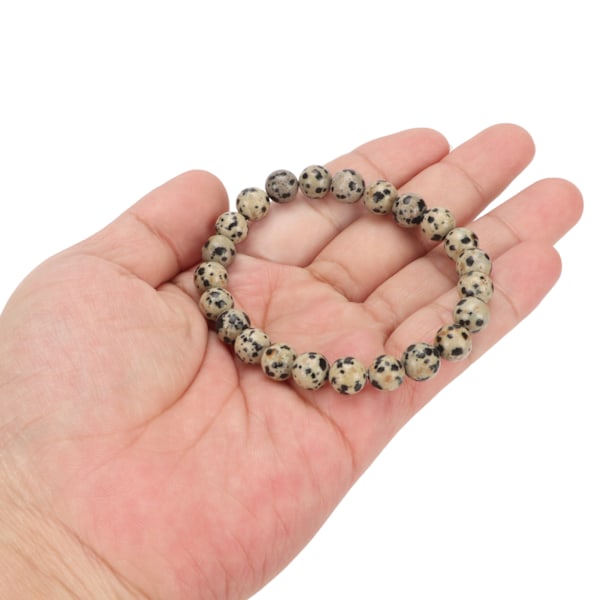 Elegant perlearmbånd med diameter 8mm strækbar naturkrystalarmbånd til unisex meditation dekompression gave Spot