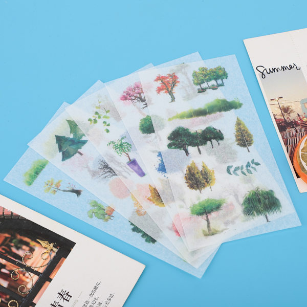 6 kpl/setti DIY-päiväkirjatarra Käsikirjan koristetarra Scrapbooking-tarra Tarvikkeet (A002104)