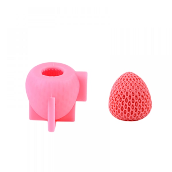 DIY 3D Jordgubbschoklad Silikonform Mousse Födelsedag C