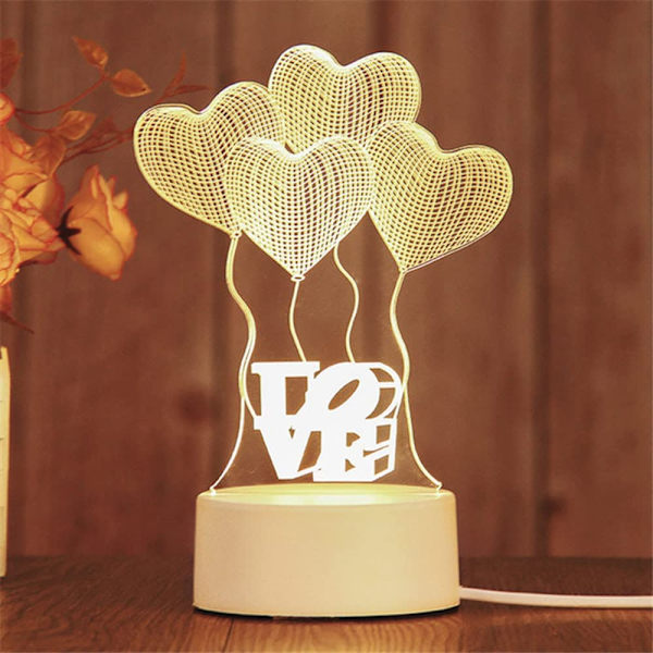 3D Liten Nattlampa, Barn Sovrum Plug-in Led Ljus