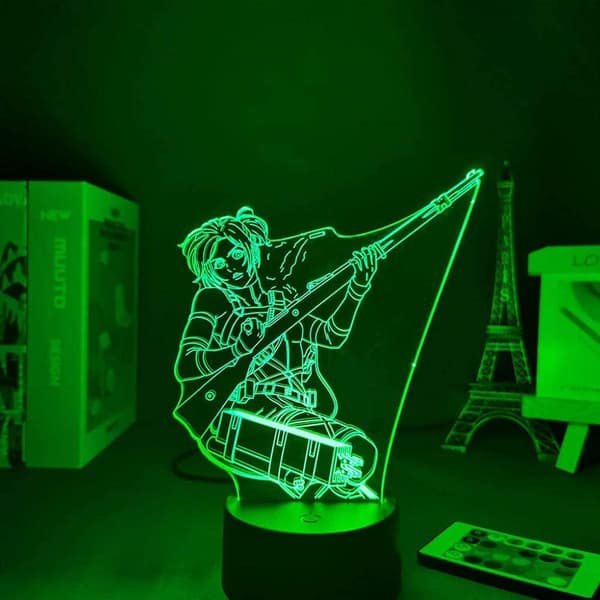 Attack on Titan 3D Anime Lampe Natt Levi Ackerman Illusjon N