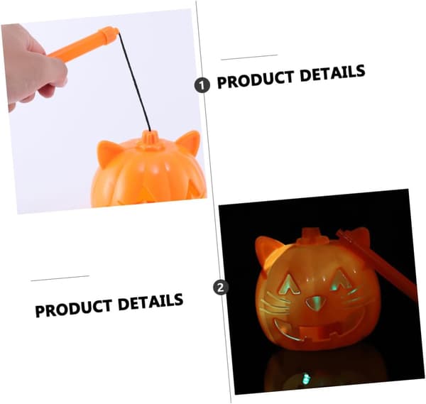 LED Halloween Græskar Lanterne – Jack-o'-Lantern Lys til Indendørs og Udendørs Indretning