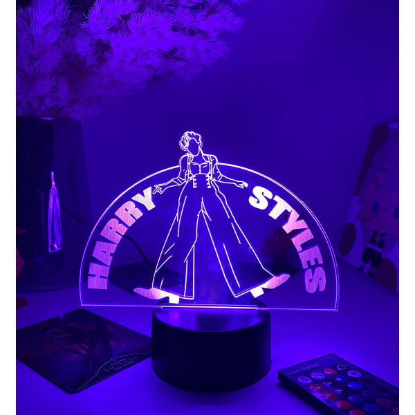 3D Harry & Styles Night Light Sovlampa för Kids Color Chan