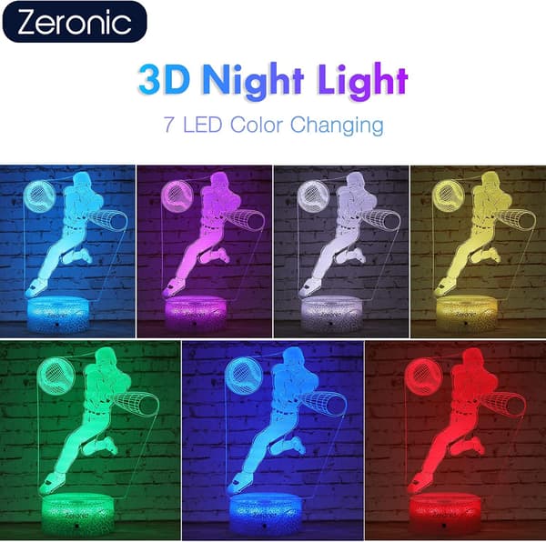 Baseballgaver, Baseballspiller Nattlys, Baseballlampe m