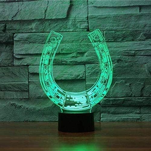 3D Natlamper 3D USB Visuel Hestesko Natlampe 7 Farver