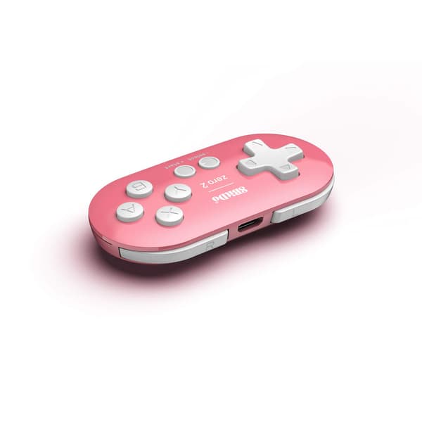 Zero 2 Bluetooth Gamepad Nøkkelring Størrelse Mini Kontroller for Switch, Windows, Android, macOS & Raspberry Pi (Rosa Utgave) - Nintendo Switch Pink