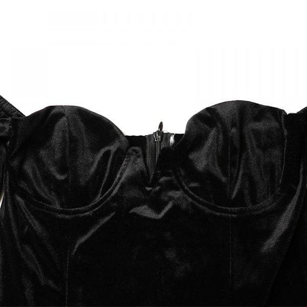 Elegant Off Shoulder Bodycon Festkjole (Sort L)