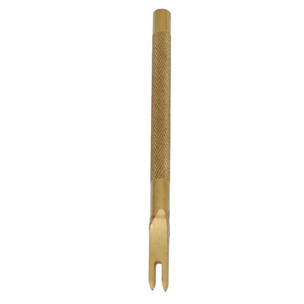 Lærspiss Meisel 4mm Rustfritt Stål Anti-Skli Håndtak Design Skarpt Gull Lærhull Meisel 2 Tenger