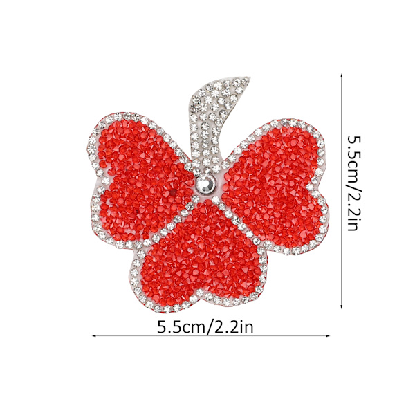 10 stk. Røde Blomster Krystal Patches Resin Rhinestones DIY Tilbehør Stryg på Applikation til Tøj Sko Hatte Tasker