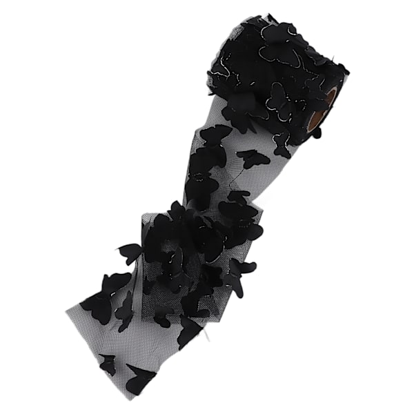Tulle rulle syning farverig net garn rulle DIY hår tilbehør materiale webbing tyl rulle sort