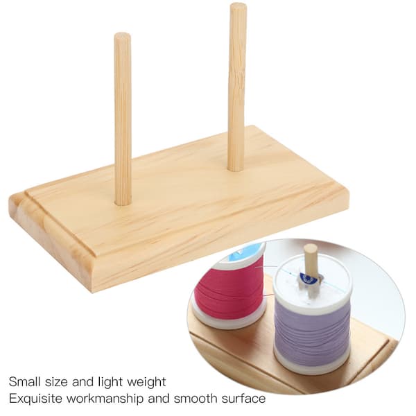 Broderi Sting Trådholder Tråd Spole Bobbin Rack Organizer med 2 Skaft