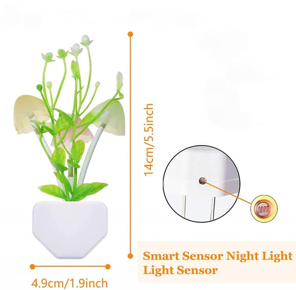 2 Pakning Nattlys Skiftende Skumring til Daggry Sensor Led Nattlys