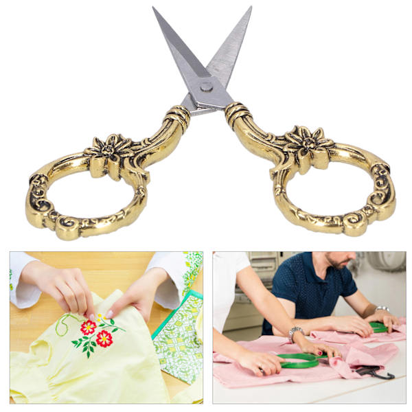 Vintage-kukkasaaret DIY eurooppalaistyyliset neulatyöt Kirjonta Retro-käsityökokoelma Kulta