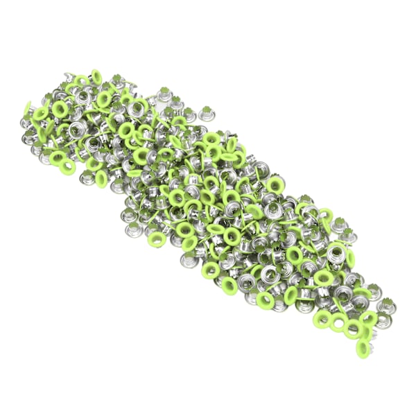500 stk trykknapper i jernmateriale, flate, glatte, lyse overflater, lette, fargerike syknapper YK4/5C22 (fluorescerende grønn)
